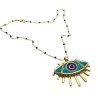 Collar con OJO de madera pintado a mano.