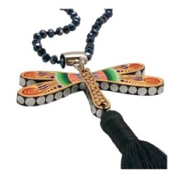 Collar largo Libélula hecho a mano pieza única mexican boho