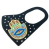 Cubre bocas Hamsa pintado a mano