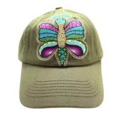 Gorra con LIBELULA pintada a mano