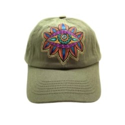 Gorra con OJO pintada a mano