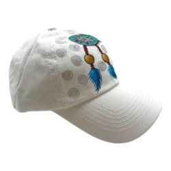 Gorra con ATRAPASUEÑOS pintada a mano
