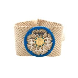 Pulsera ancha chakra “Vishudha” color azul celeste