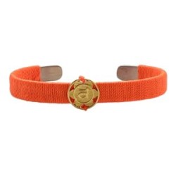 Pulsera chakra “Svadhisthana” bordado en naranja de acero inoxidable