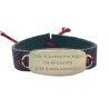 Pulsera con placa y decreto en gamuza pintada