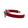 Pulsera de acero inoxidable bordada en rojo con OJO