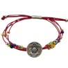 Pulsera de hilo encerado ROJO con chaquira