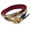 Pulsera de piel con decreto ajustable