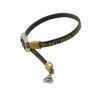 Pulsera de piel con palabras color chocolate y broche ajustable