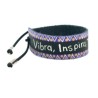 Pulsera de piel pintada “Vibra, Inspira, Trasciende”