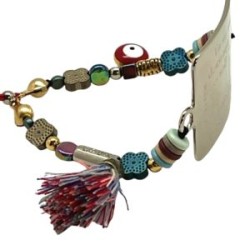 Pulsera de placa ajustable con decreto color plata (cuadrado)