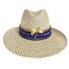 Sombrero con banda de chaquira, gamuza y Libélula