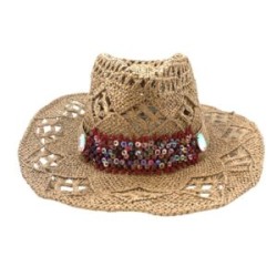 Sombrero Country flex camel con lentejuela