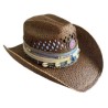 Sombrero “Country” color CAFE y dije de madera pintada