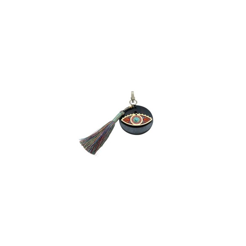 Bolsero con ojo de madera pintado a mano